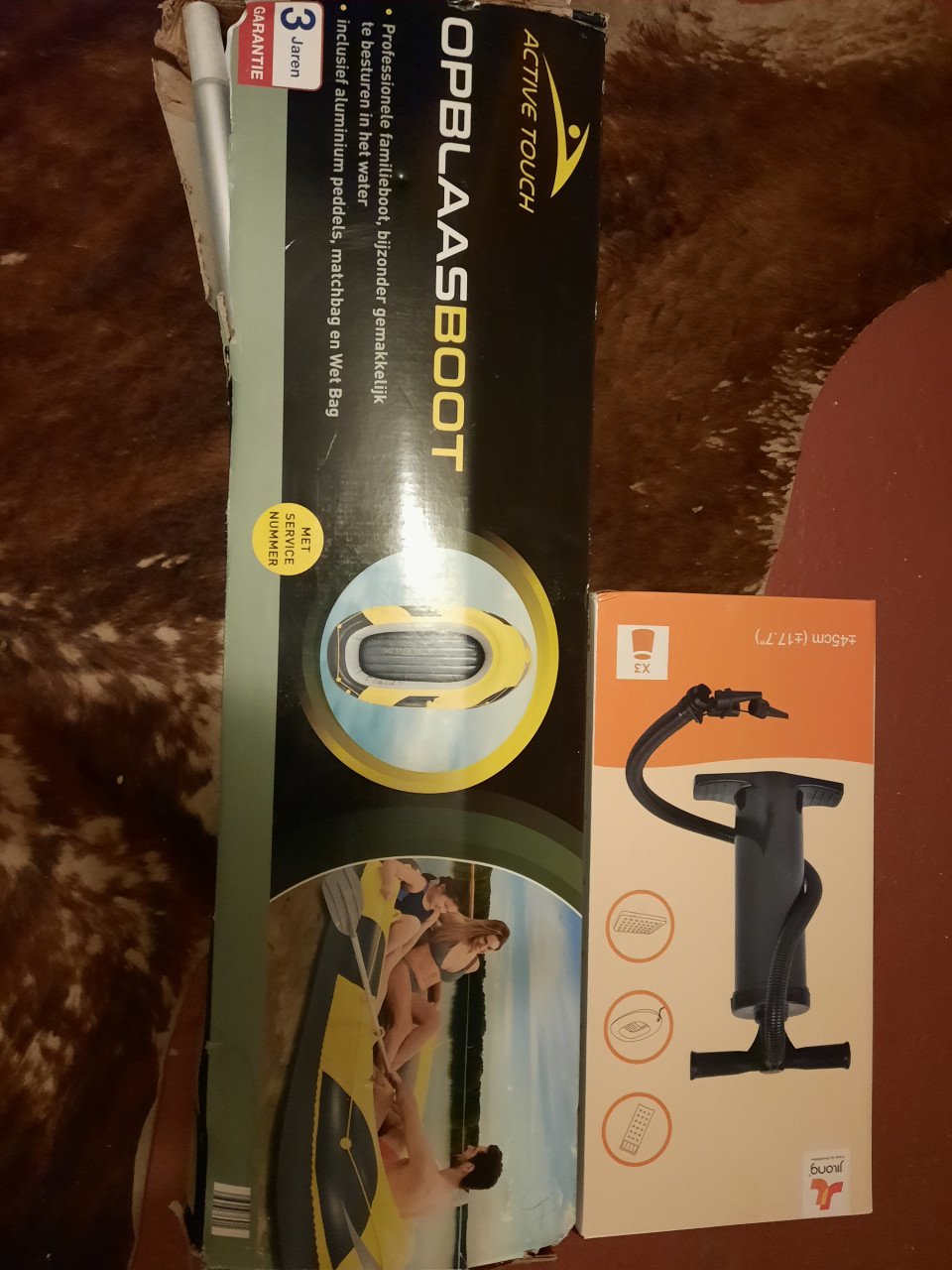 Rubberboot met pomp
