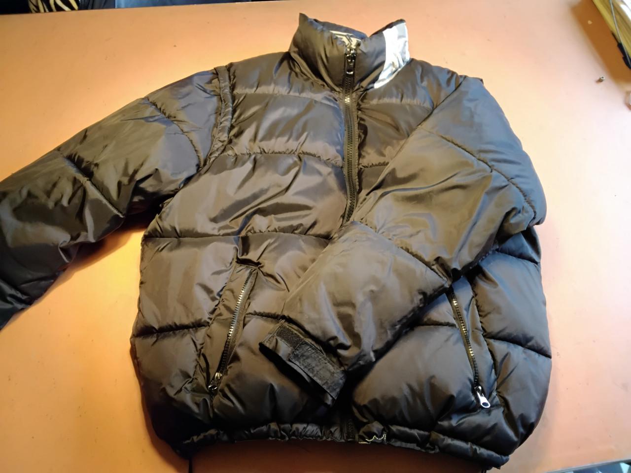 Karl Kani puffer winterjas zwart/grijs