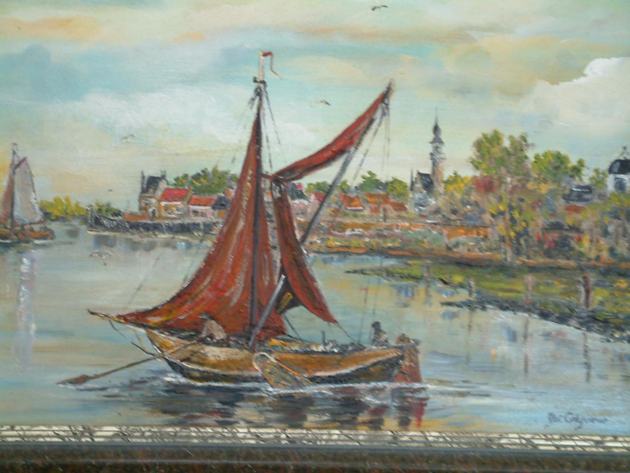 Schilderijen Jac Caljouw Arnemuiden  haven Veere  Vlissingen