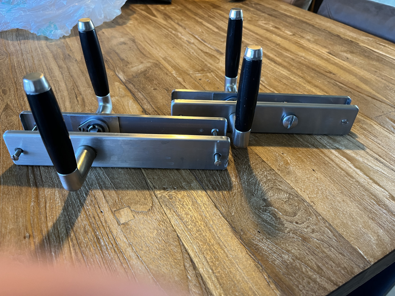 Deurbeslag nostalgie 2 stuks  Schild 22 cm WC beslag hart 6,5 cm
