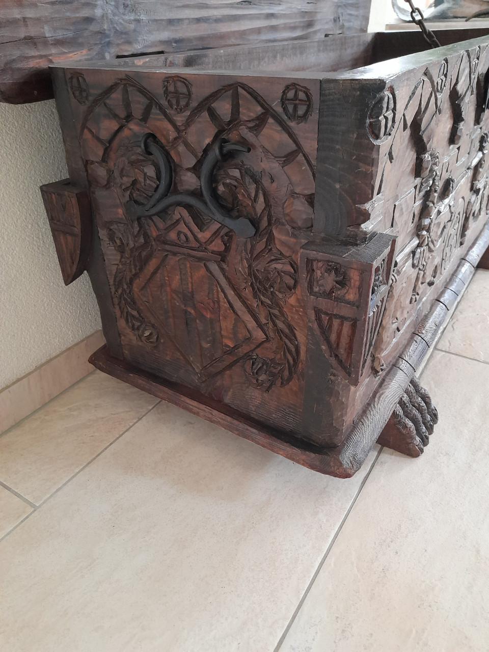 Prachtige dekenkist / scheepskist (in goede nette staat )