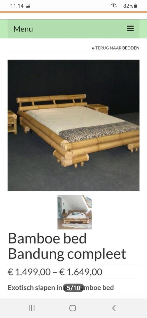 2 persoonsbed Bamboe