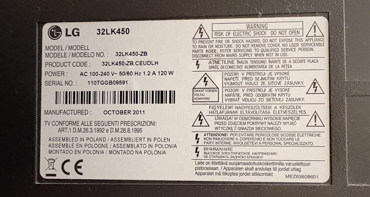 Lcd tv LG 32"