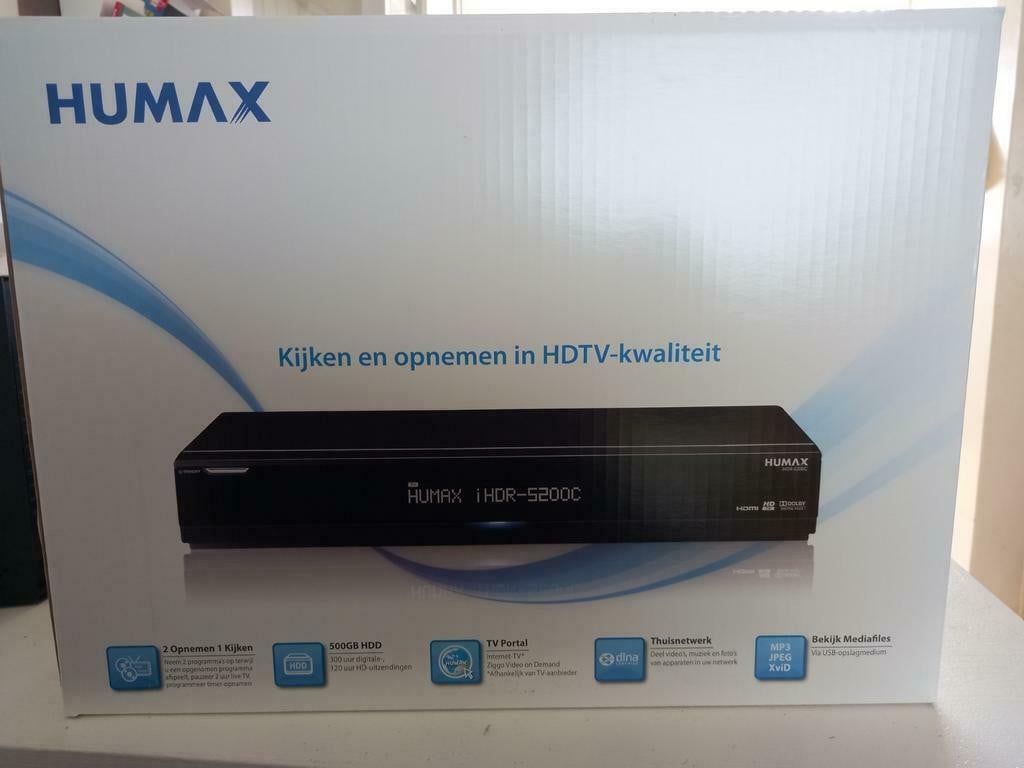 Humax Full HD digitale ontvanger,type IHDR-5200C+500Gb Harde schijf in doos