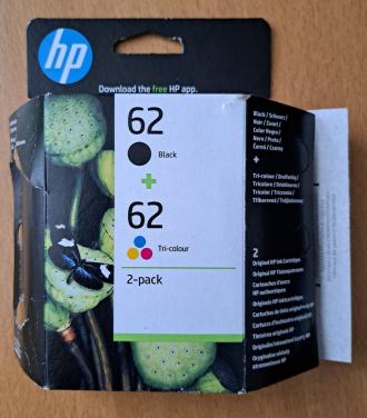 INKTCARTRIDGE HP62 zwart  NIEUW