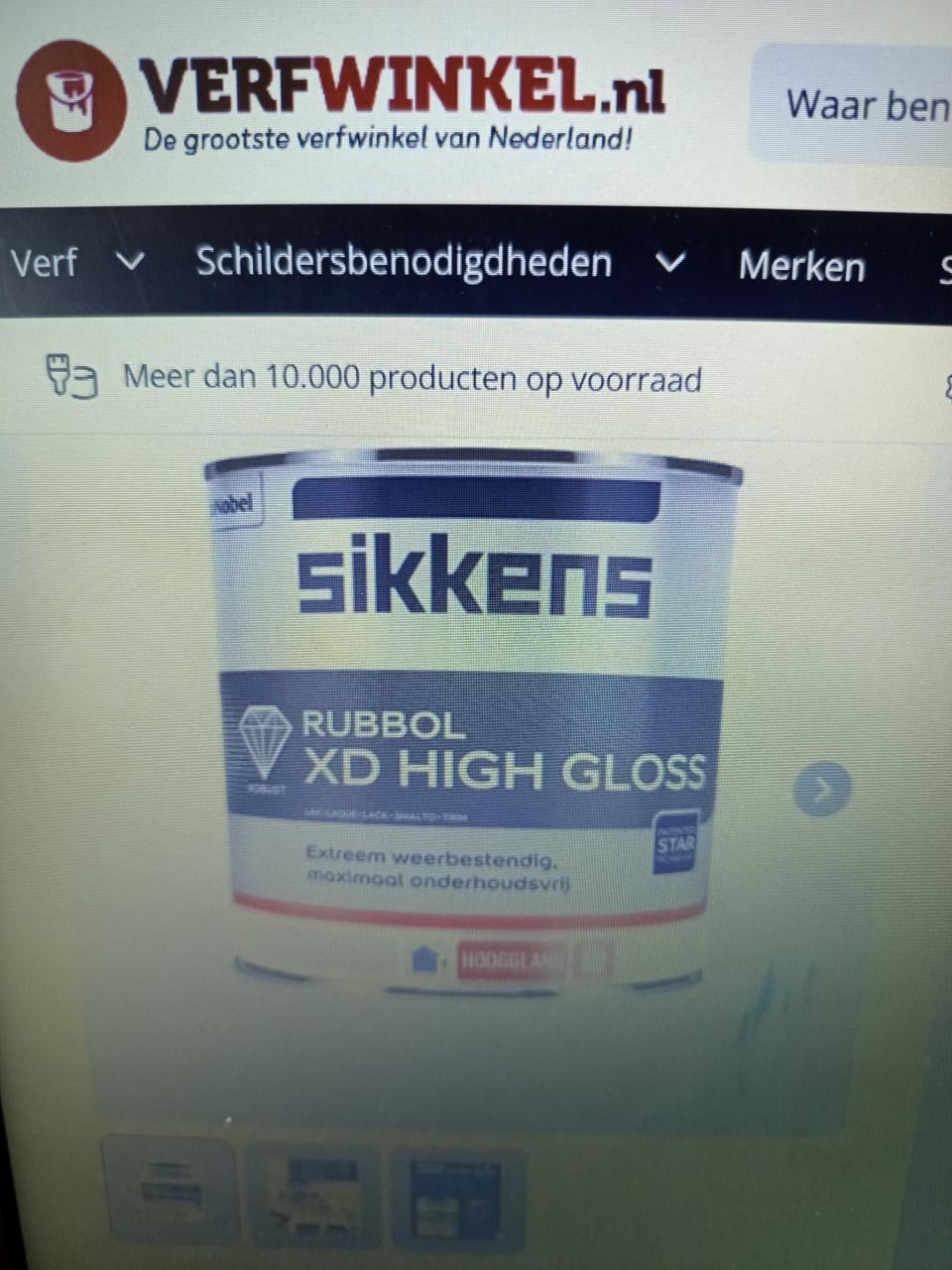 Verf buiten  Sikkens rubbol xd high gloss