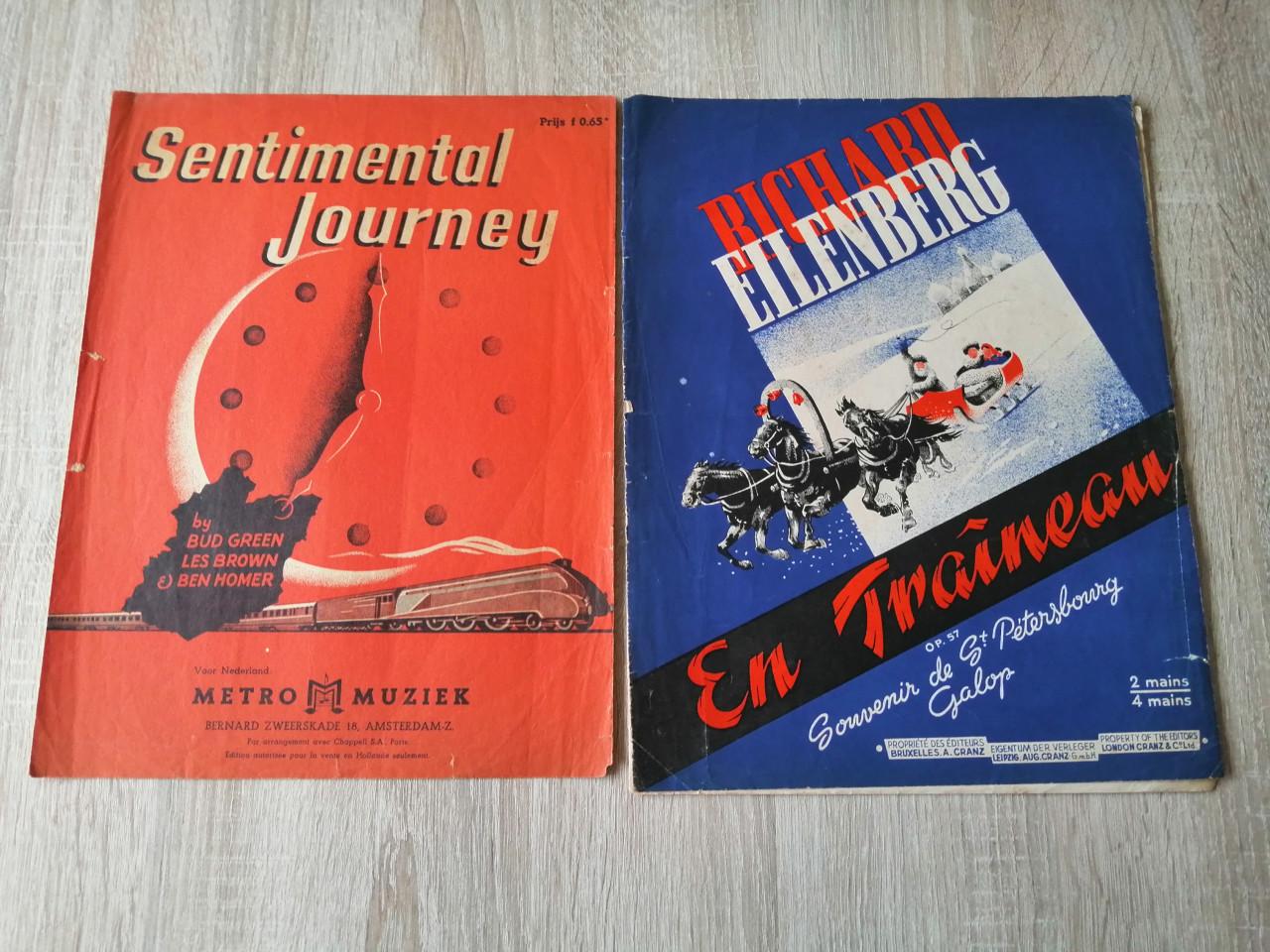 58 stuks oude bladmuziek