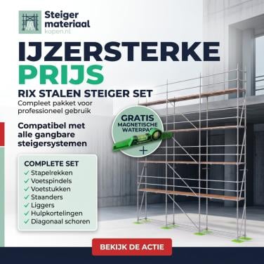 Rix stalensteiger set + gratis magnetische waterpas