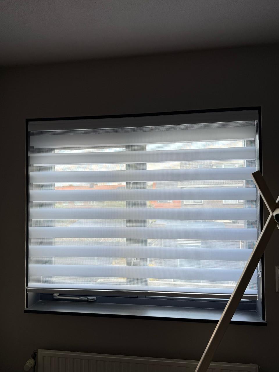 Wit duo rolgordijn 150cm breed