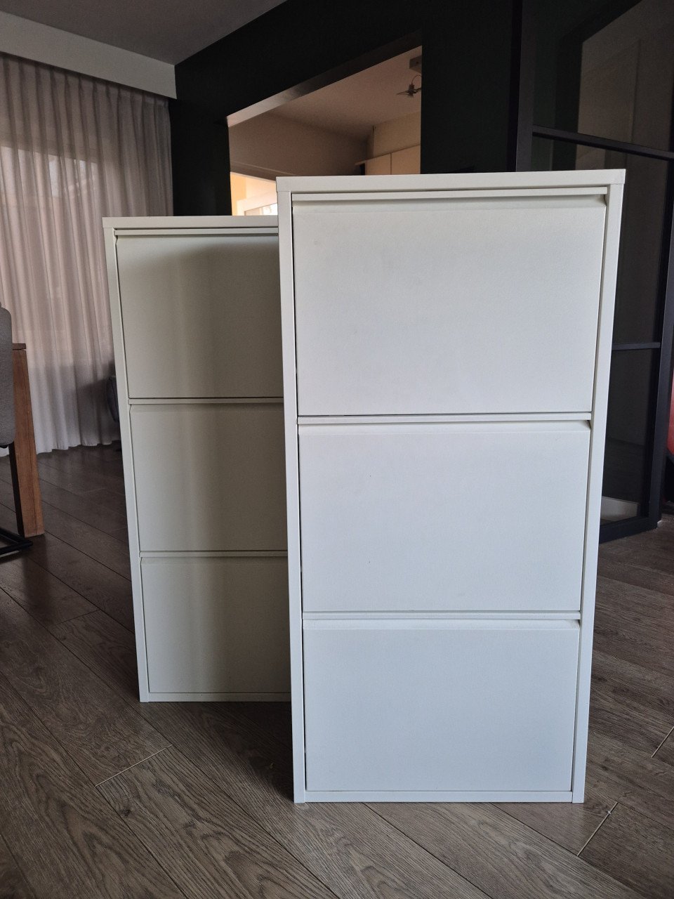 Schoenenkast wit x2