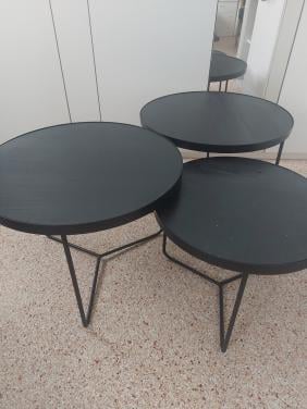 3 kleine Salontafels zwart 4ond