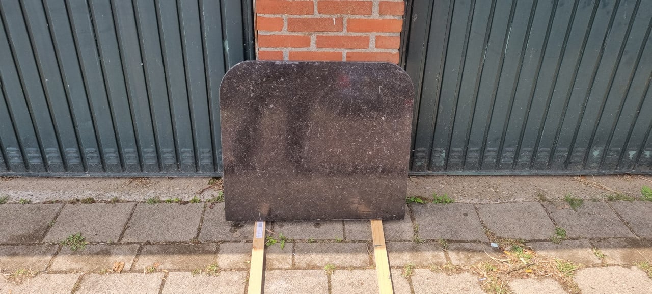 Vloerplaat kachel, onderplaat natuursteen, Belgisch hardsteen