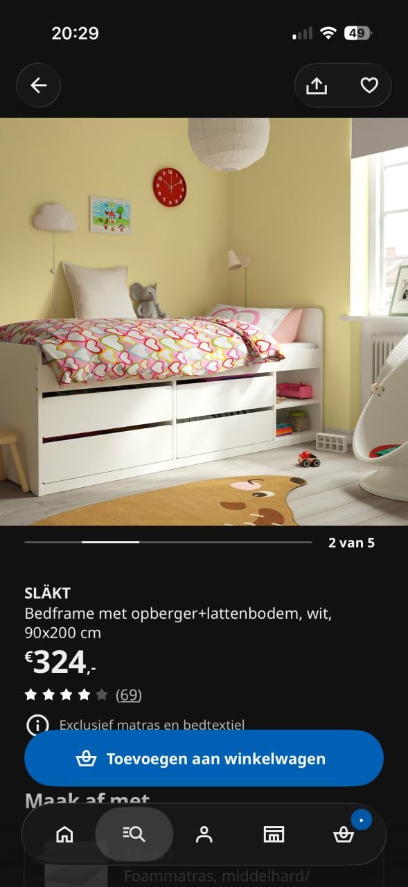 Bed 90x200 Ikea
