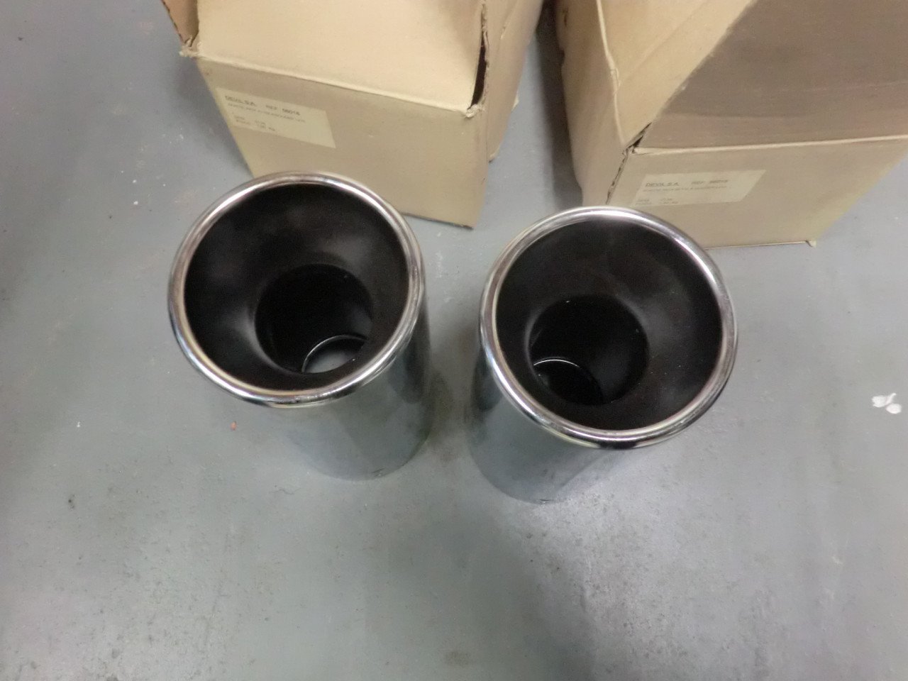 RVS Uitlaat eindstukken Devil  100mm  21 cm lang