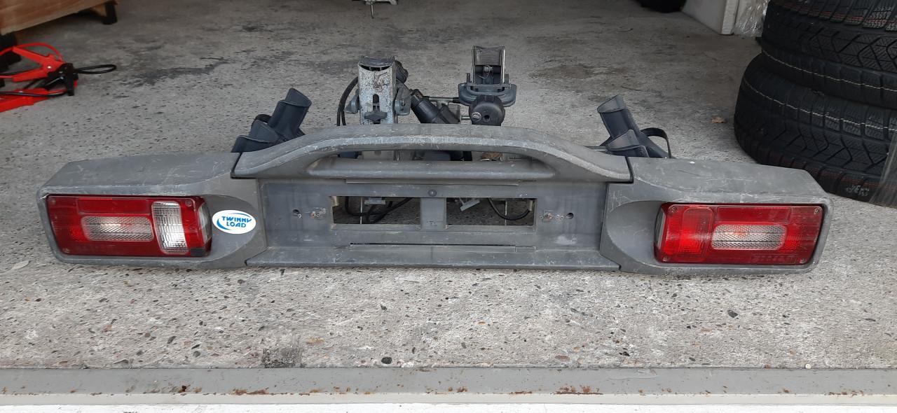 Fietsendrager voor 2 elektr fietsen twinny load kantelbaar