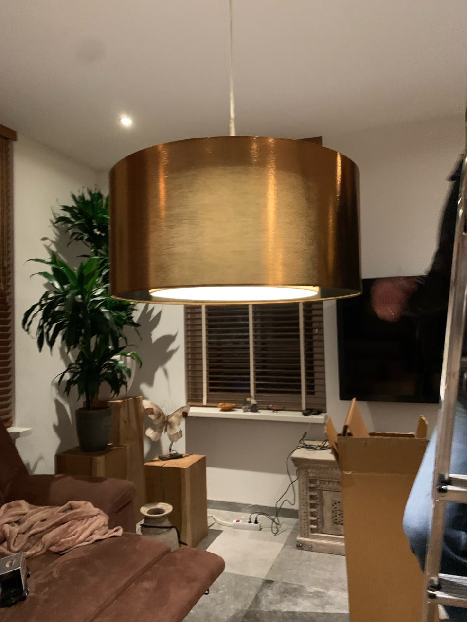 Hanglamp koperkleurig