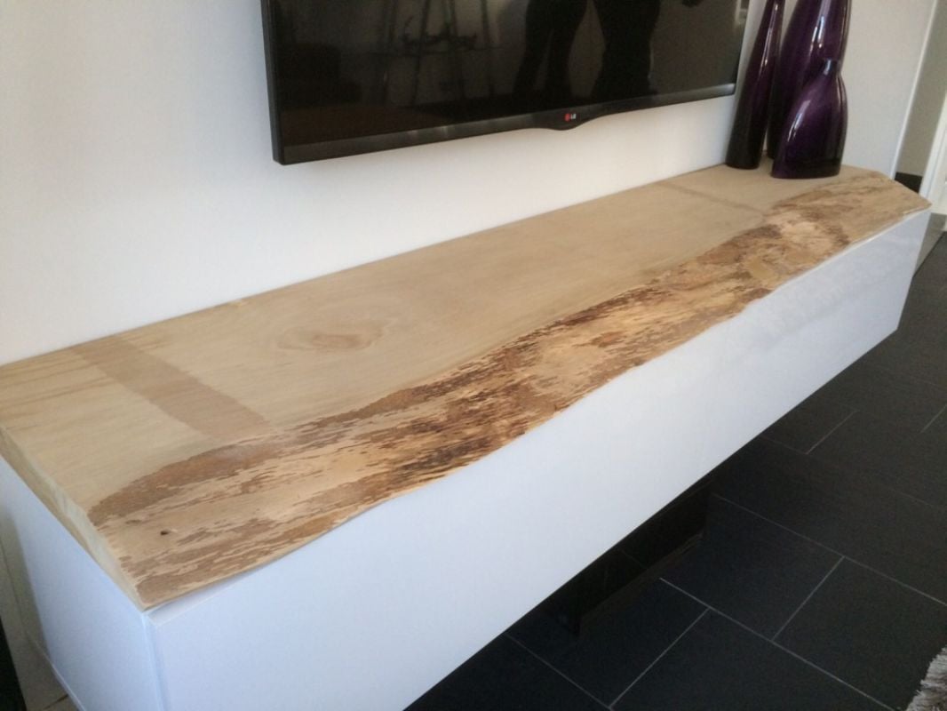 Boomstam wandplanken vensterbanken live edge