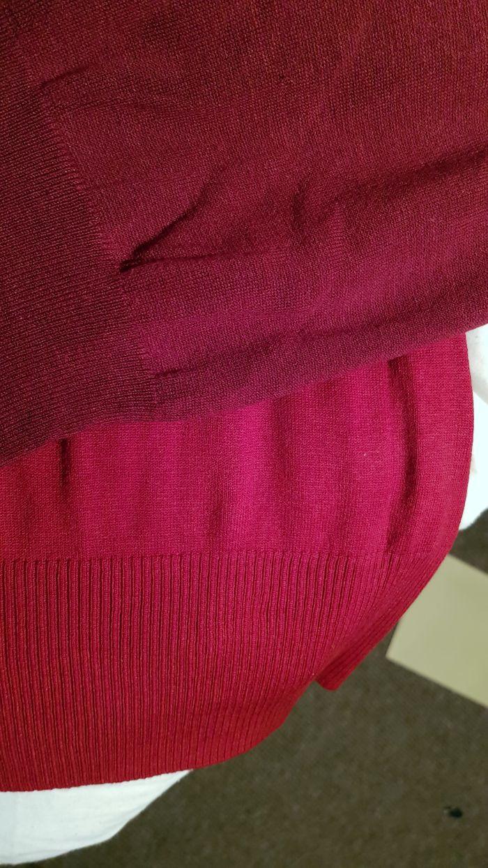 SÁBETH: Nieuw fijn gebreid trui/jurkje dieprood 100% zijde S+M+L € 280