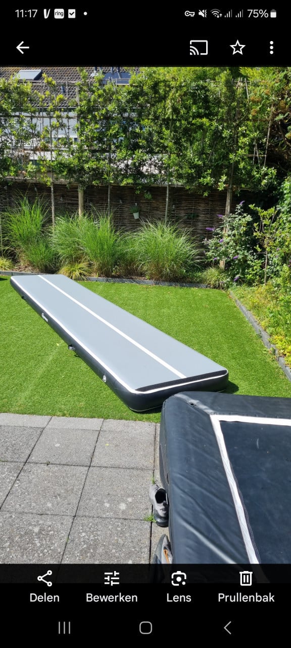 Airtrack 12springs extra dik en lang: 400x100x20