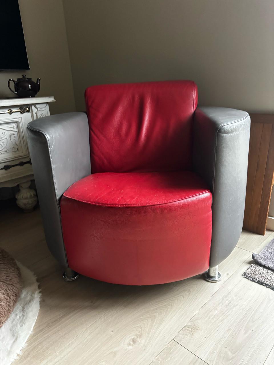 Leren fauteuil Montel