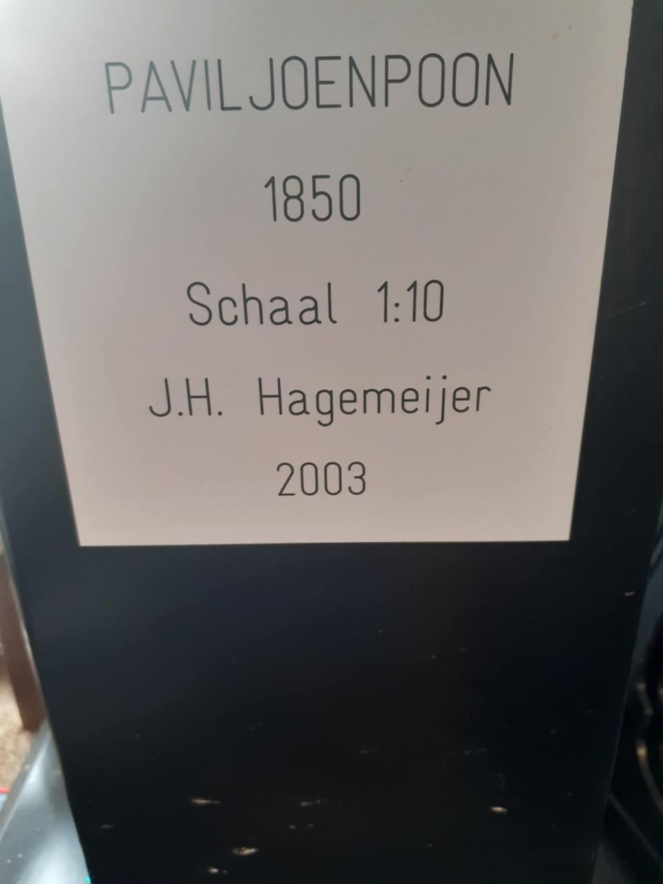 Groot scheepsmodel zeilschip Paviljoenpoon 160 cm
