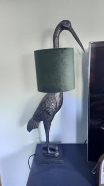 Tafellamp Light & Living kraanvogel zwart