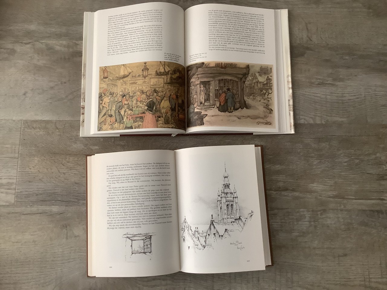 Anton Pieck Boeken - Vlaanderen anders bekeken + Die goede oude tijd