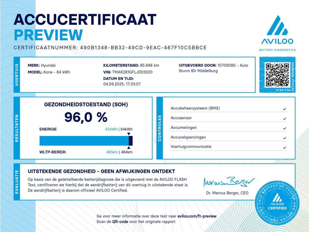 Hyundai Kona ev comfort 64 kwh soh 96% | navigatie | camera | adapt. cruise