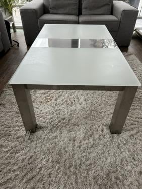 Salontafel met Glas en RVS