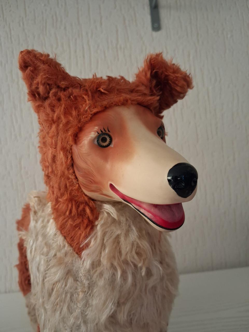 Vintage rubberface Originele Lassie knuffel