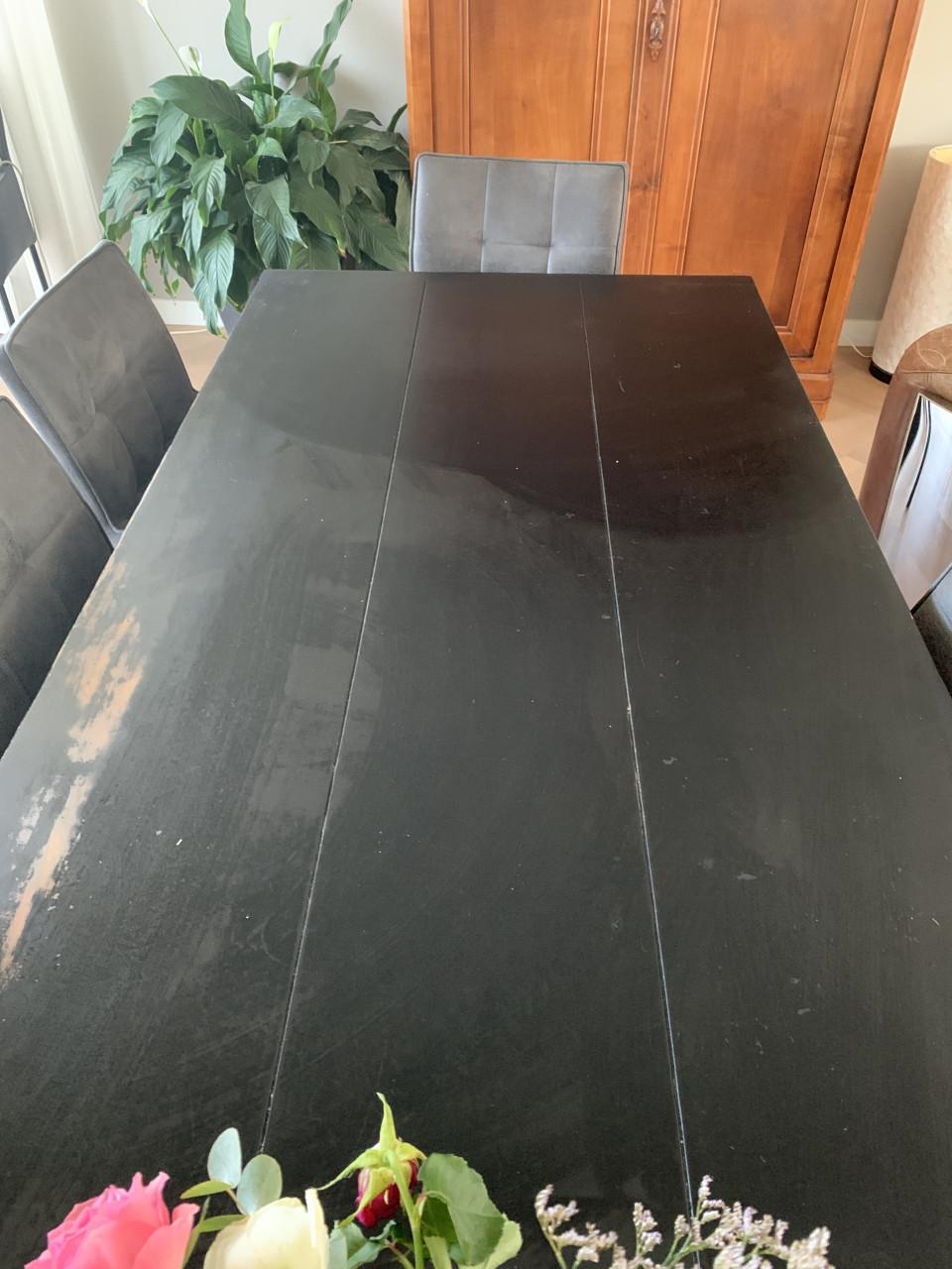 Houten eettafel 220x100 cm