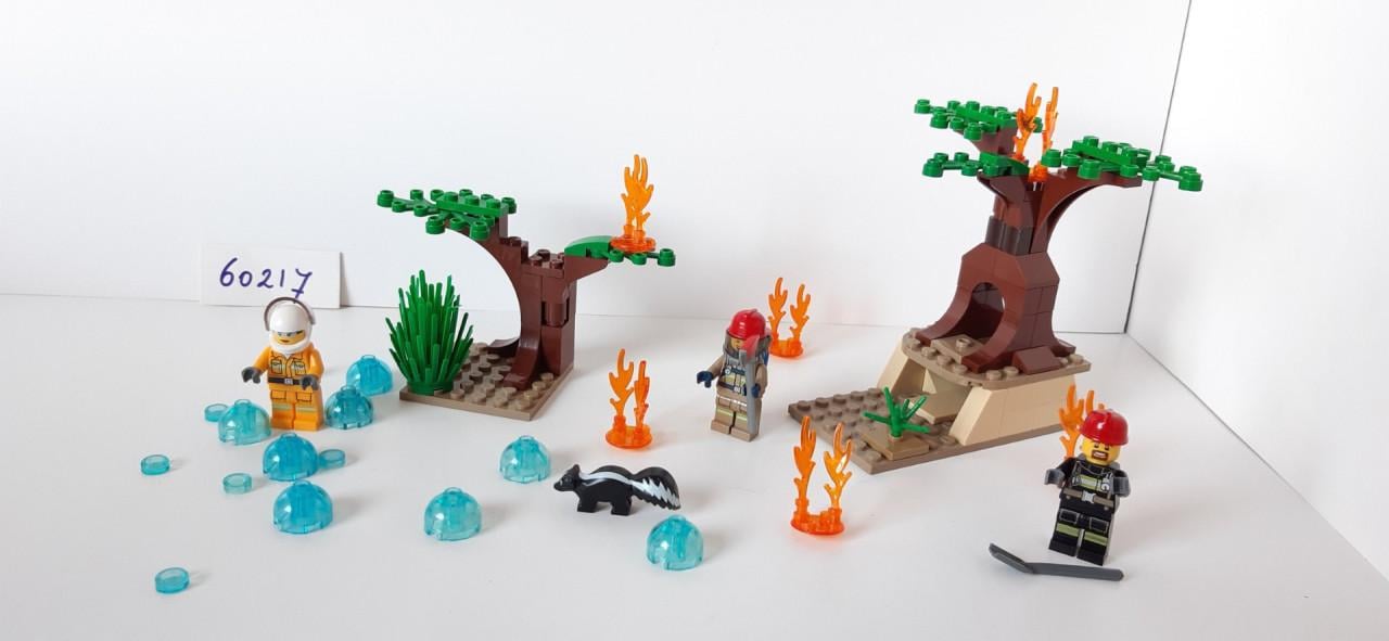 LEGO City 60217: Blusvliegtuig met auto en bomen