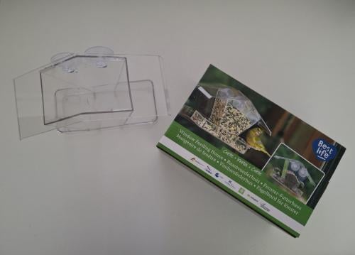 Transparant raamvoederhuis