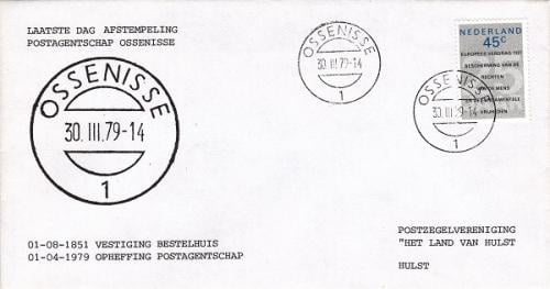 Envelop Ossenisse Laatste Dag Afstempeling