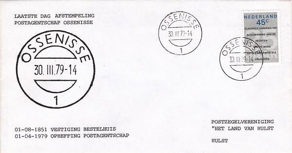 Envelop Ossenisse Laatste Dag Afstempeling