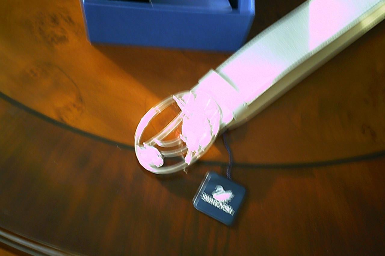 NIEUWE leren SWAROVSKI riem in geschenkverpakking ...