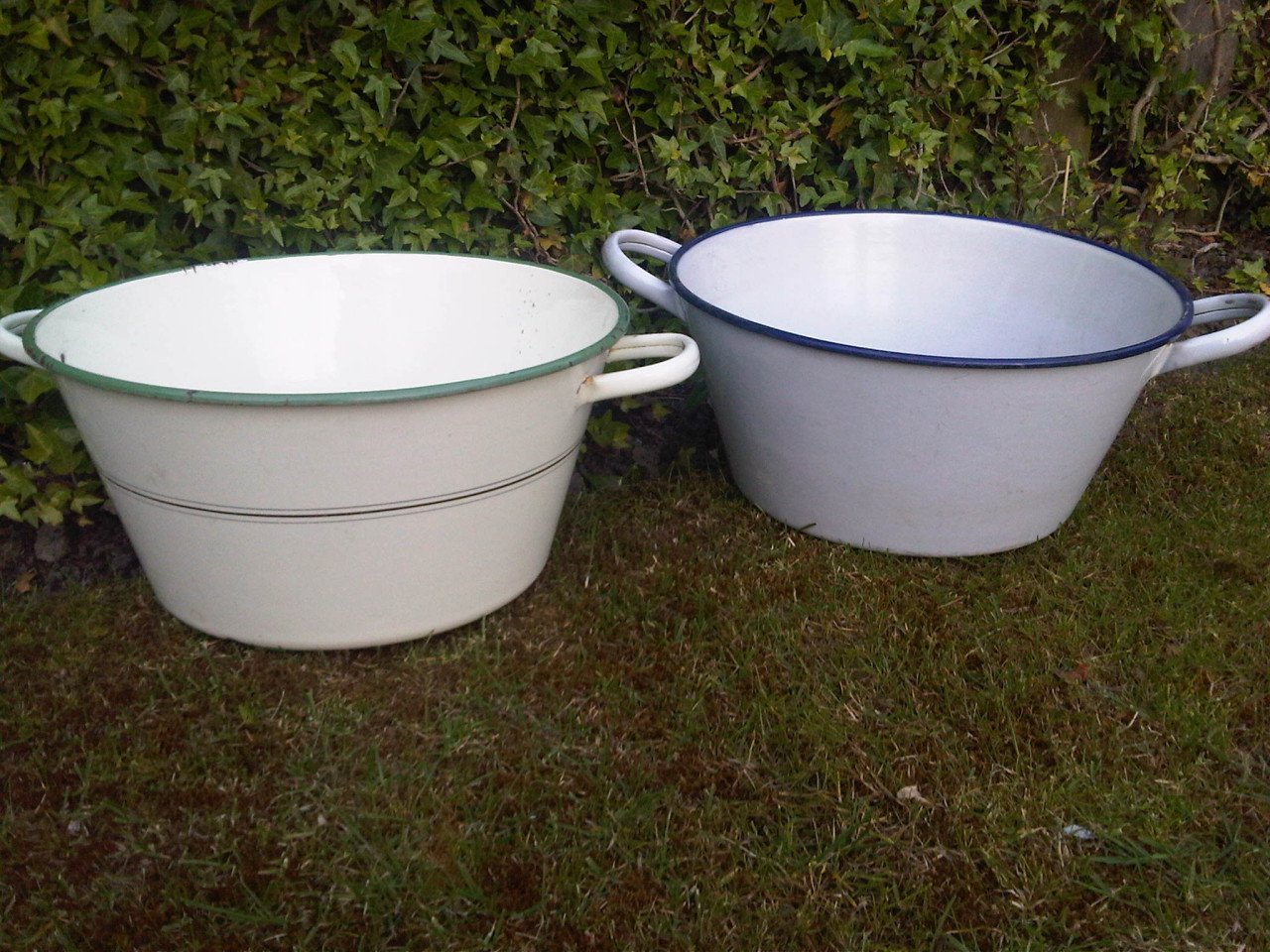Emaille wasteil / bekken (2st)