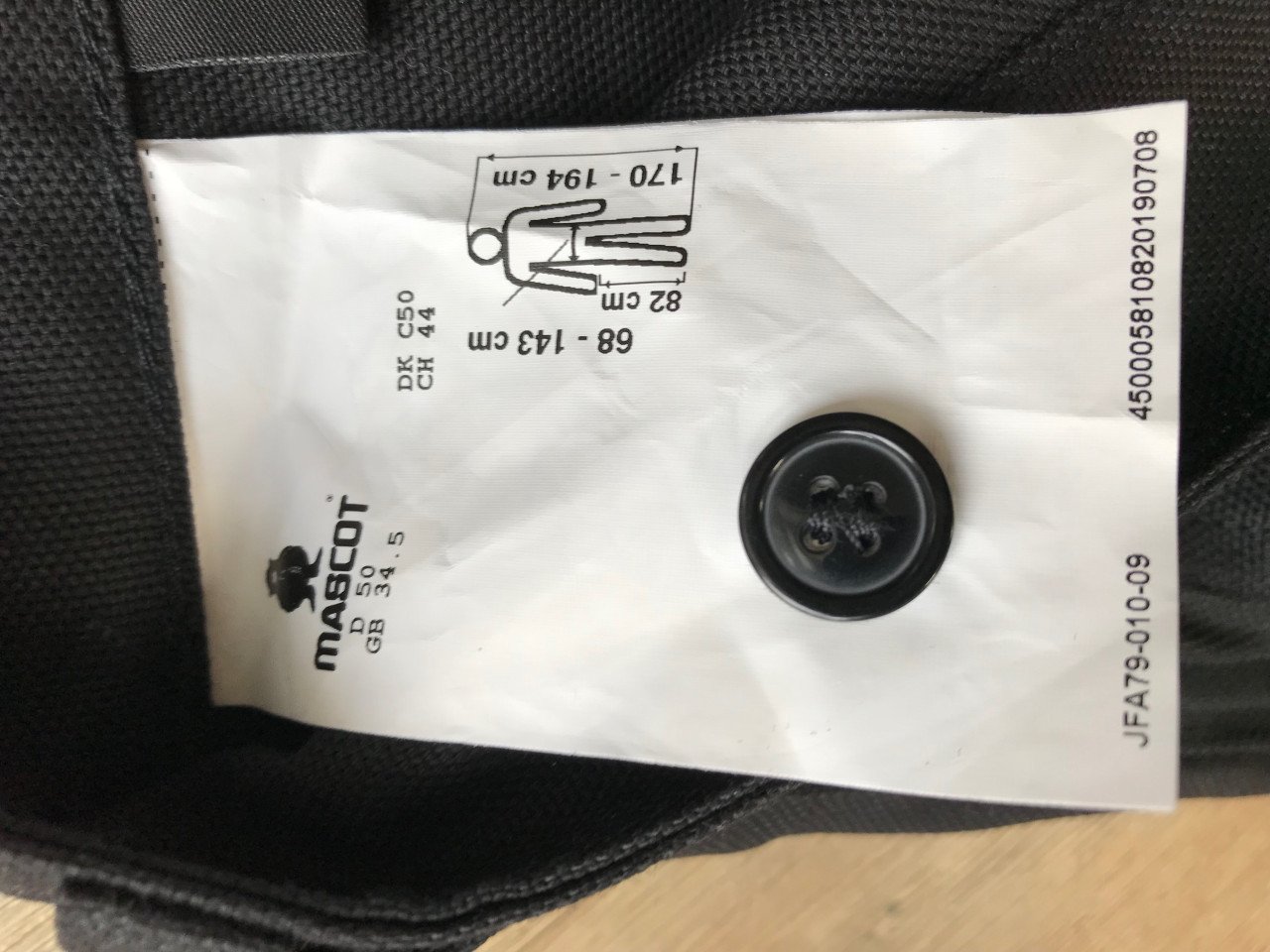 Mascot werkbroek maat D50 kleur zwart