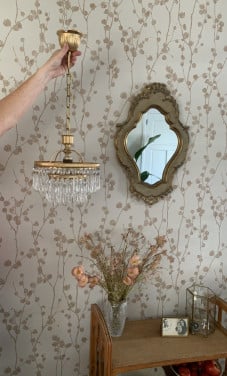 💐✨Schitterend Sfeervol Antiek Kristallen Kroonluchtertje ✨💐