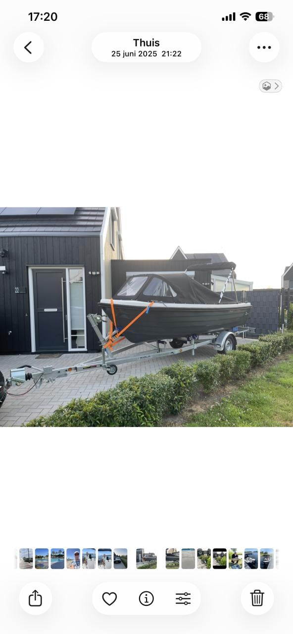 Te koop Flippersloep 485 zo goed als nieuw met Suzuki 15 pk