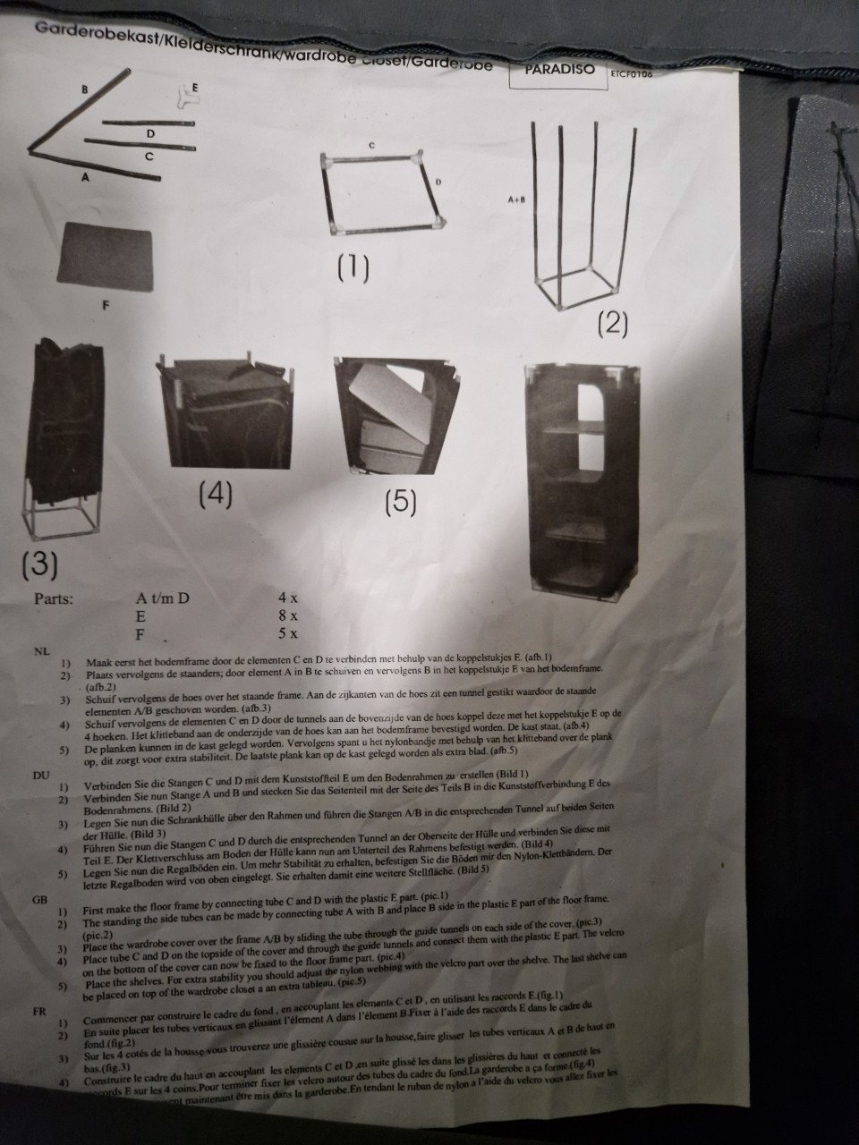 Campingkastje, antraciet