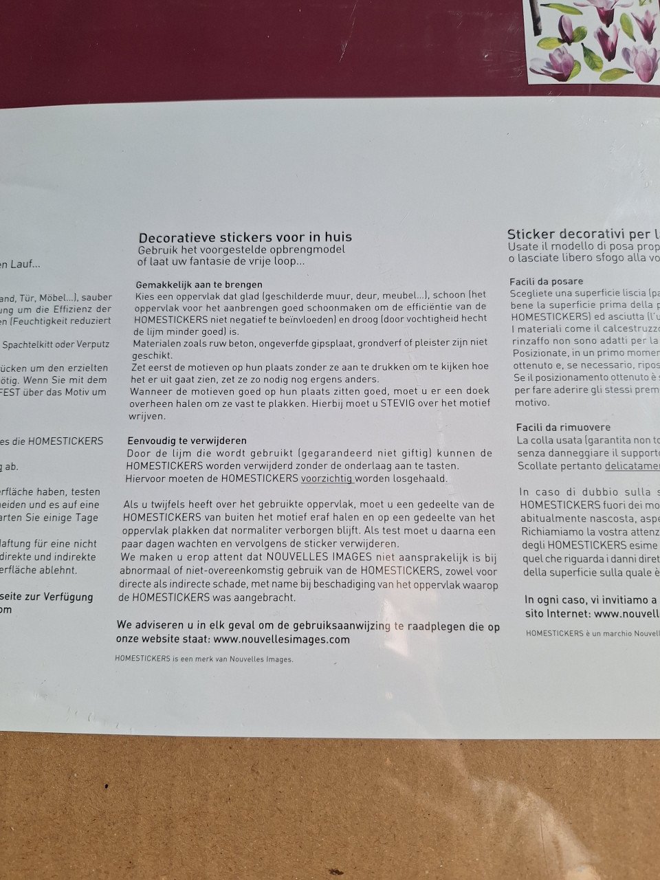 Home stickers bloemen