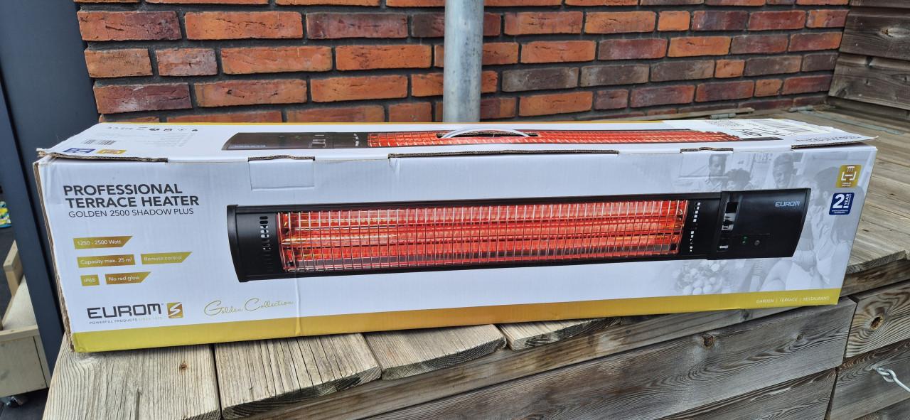 Terras verwarming. Eurom 2500w met ab