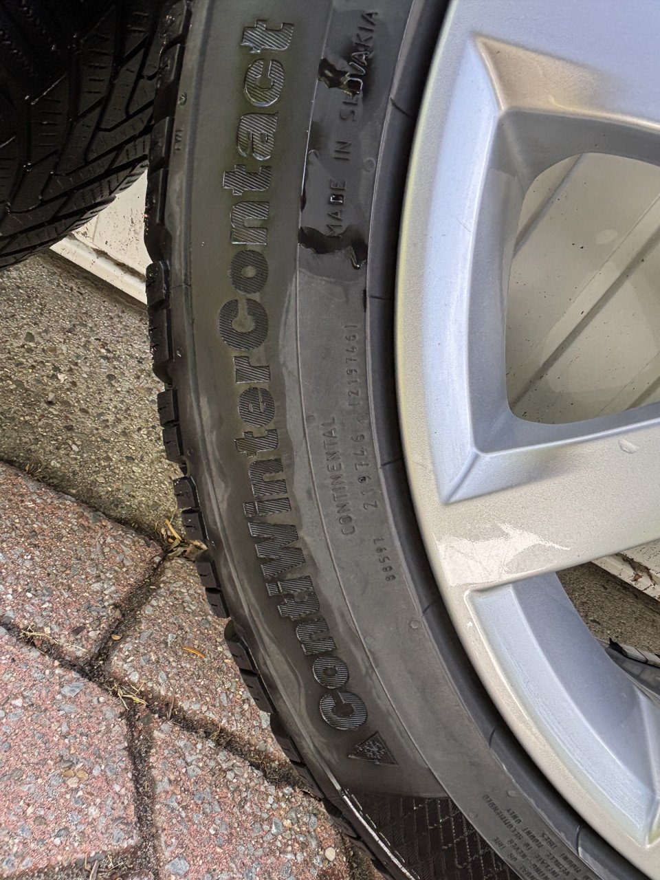 VW Golf Dijon velgen 17 inch met Continental Winter Contact banden
