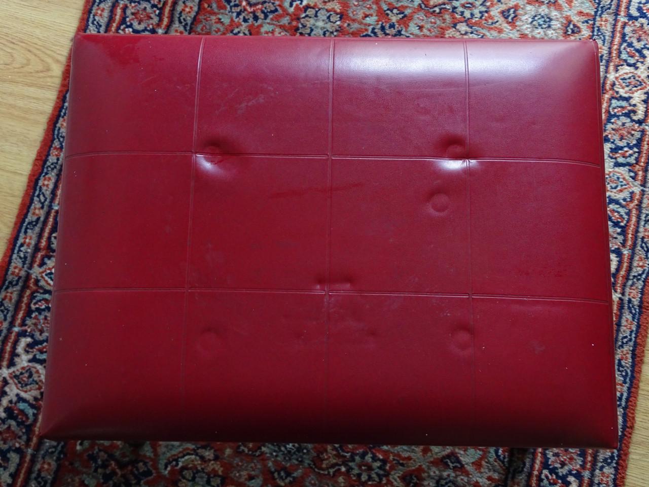 Vintage Kruk of Voetenbank Kunstleer