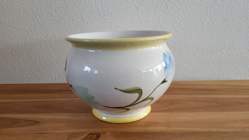 Bloempot handgeschilderd (Alcobaca Portugal?)