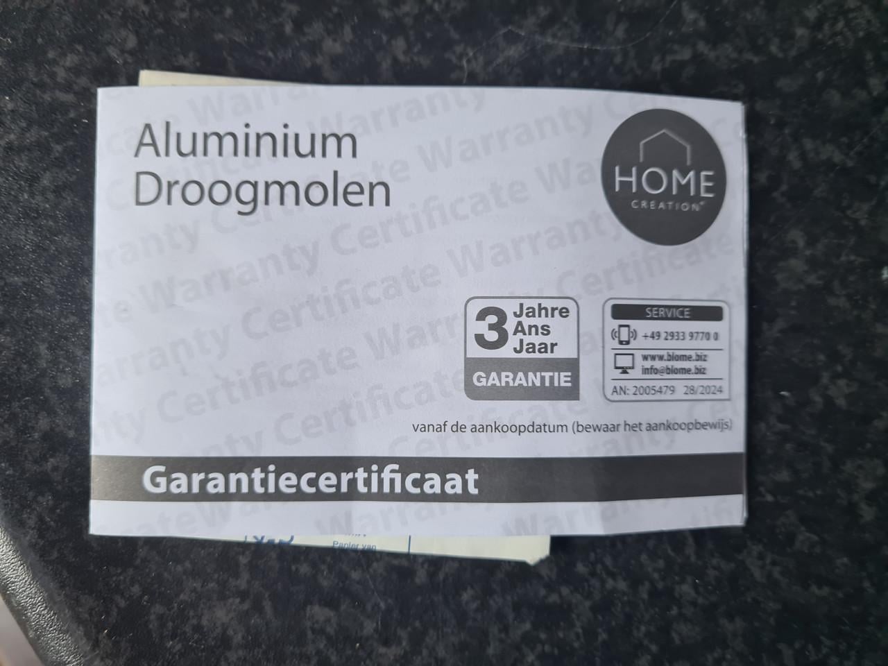 Aluminium Droogmolen