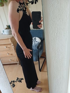 NIEUW: Mexx zwarte lange (gala)jurk, maat s