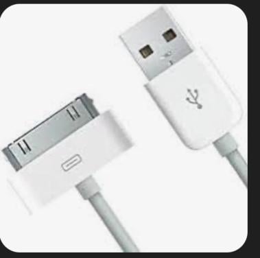 Oud kabeltje van oude ipad of iphone met brede steller gevraagd