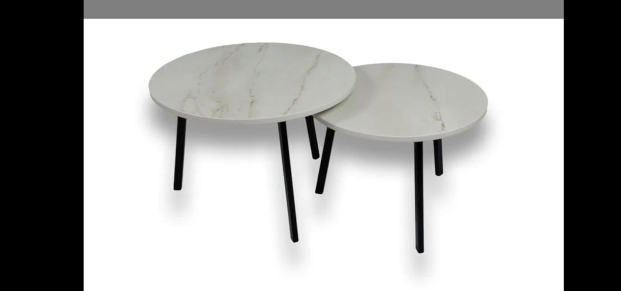 Salontafels 2 delig Natuursteen Nieuw